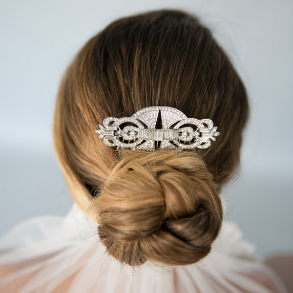 Vintage Inspired Bridal Wedding Art Deco Crystal Hair Comb