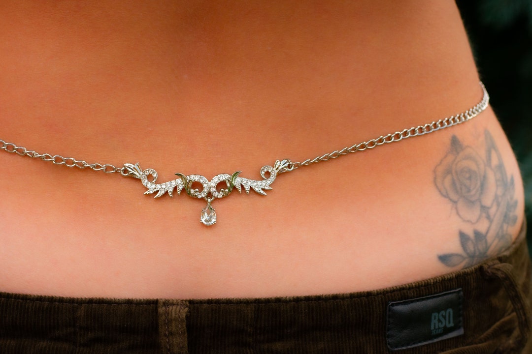 Free US Shipping Back Body Jewelry Chain Tribal Tattoo Alternative