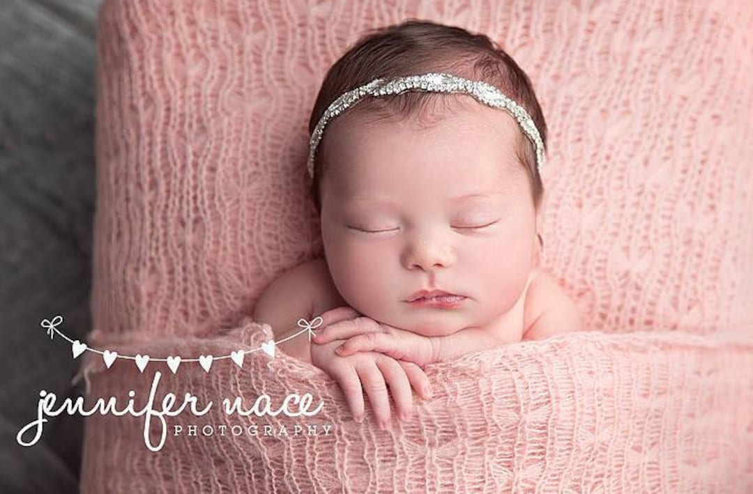 Baby Girl Christening Headpiece Baptism Newborn Photography Prop, Baby