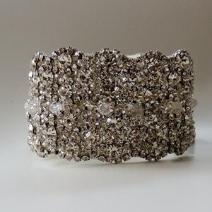 Wedding Bridal Crystal Bracelet Cuff Bangle