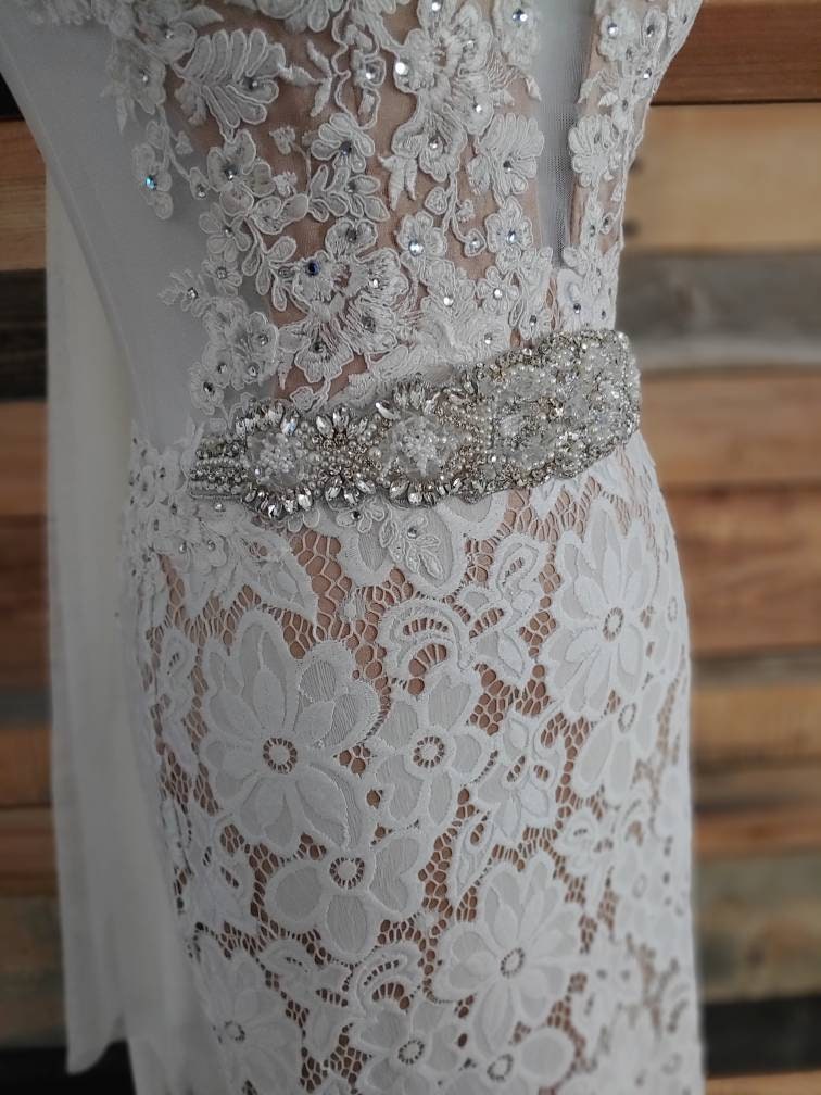 Beth Wedding Dress Sash Embellishment 
