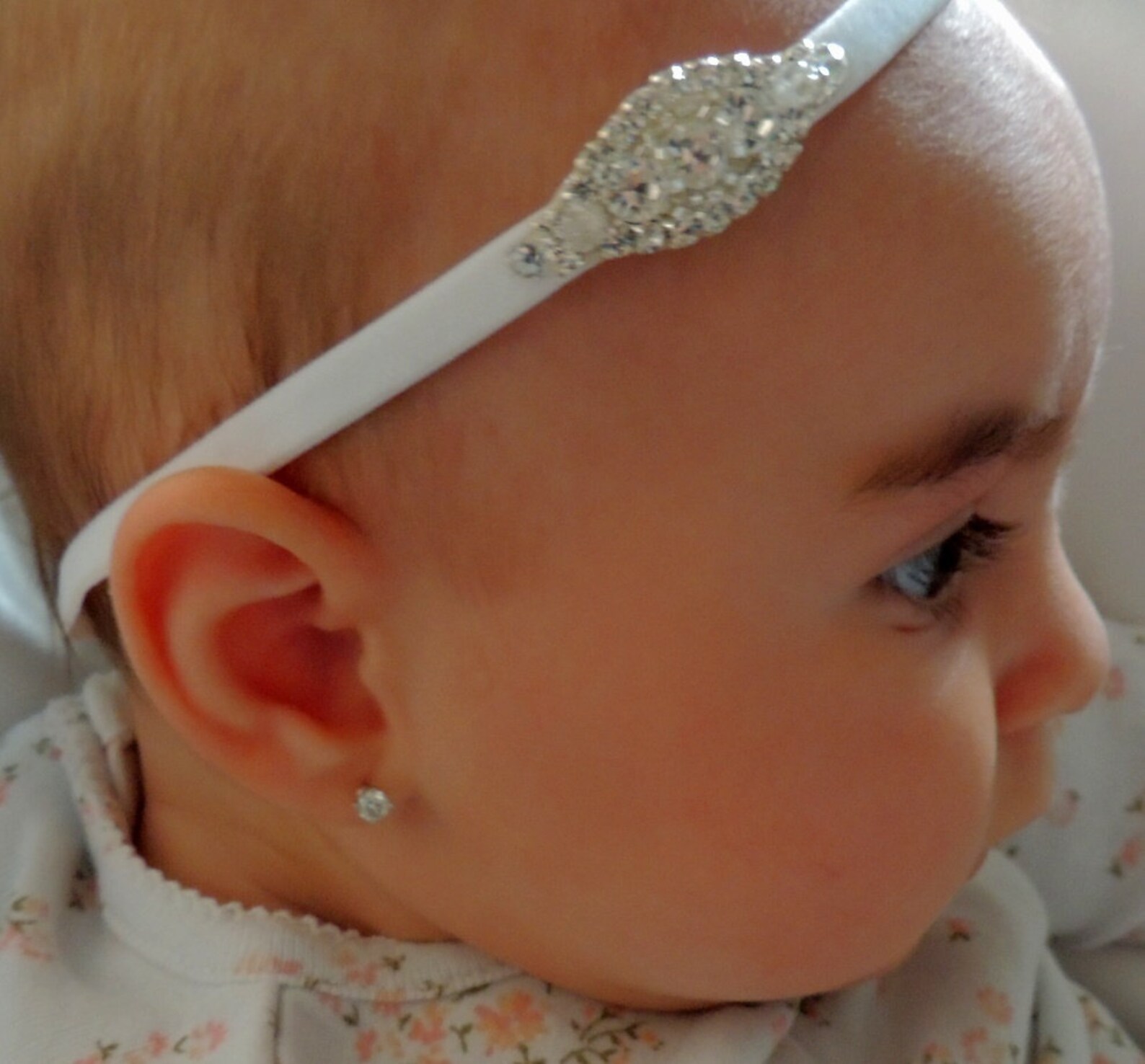 Baby Girl Christening Headpiece Flower Girl Headband Baby Etsy