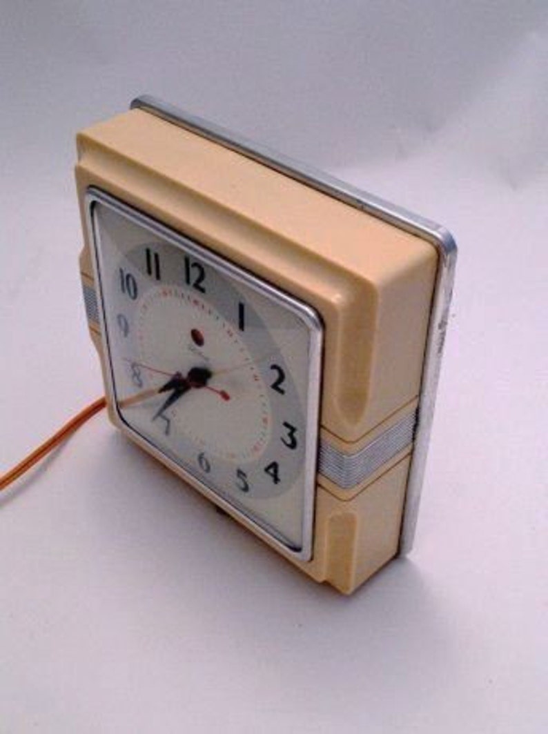 1940s Telechron Electric Wall Clock Art Deco Style Etsy