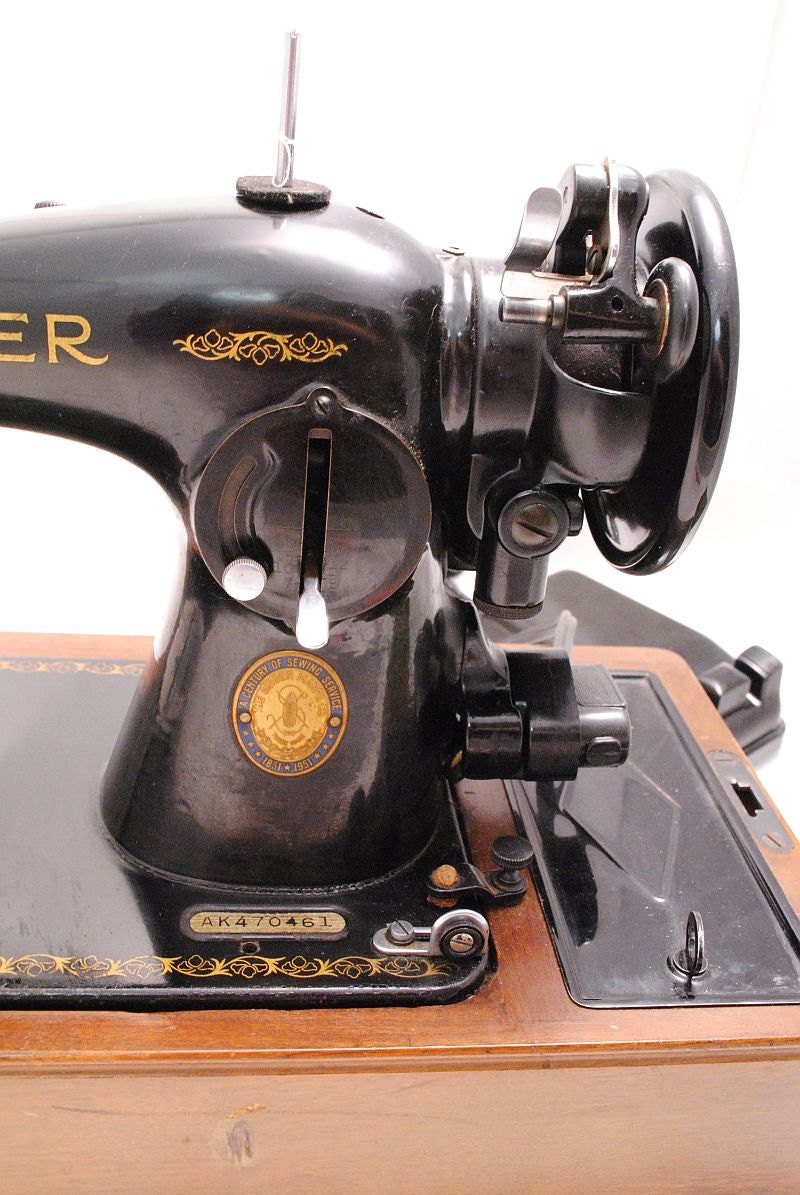 Singer Sewing Machine 1950s Centennial Edition 1591 Portable Etsy