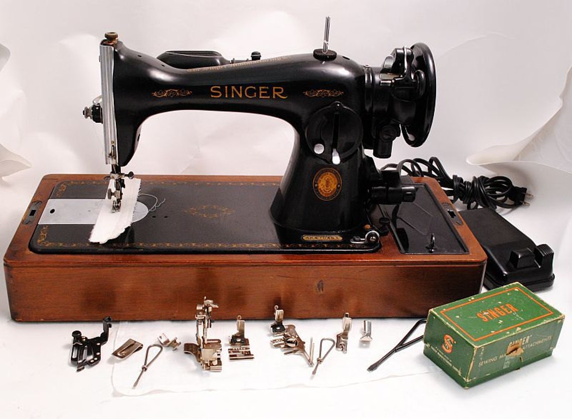 Singer Sewing Machine 1950s Centennial Edition 1591 Portable Etsy