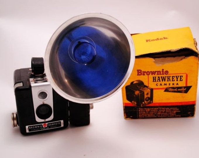 Kodak Brownie Hawkeye Camera Flash Model With Original Box and