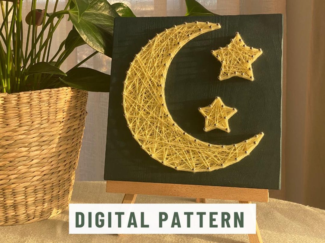Glowing Moon String Art Digital Download, Printable, Pdf, Pattern ...