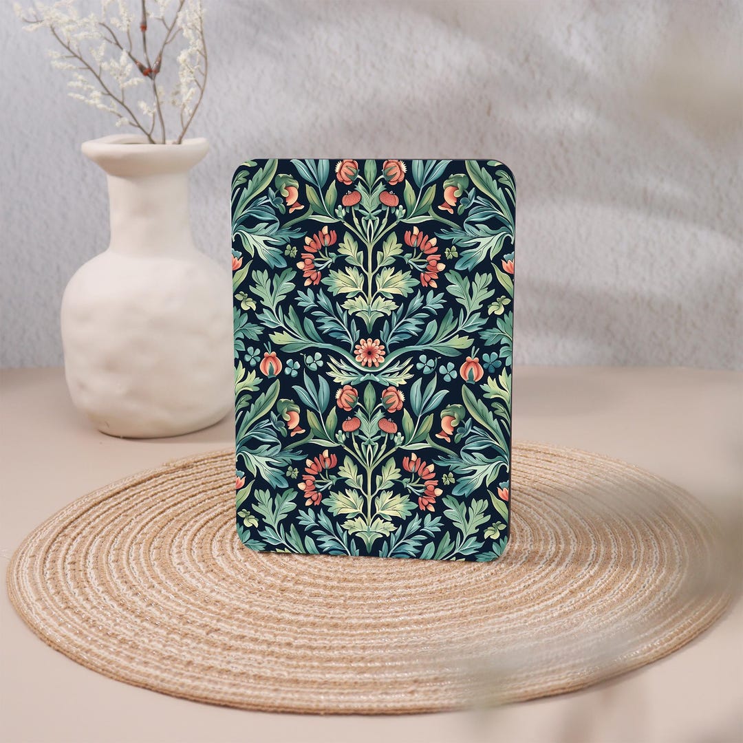 Custom Vintage Floral Cover Design Case for Kindle Colorsoft/basic ...