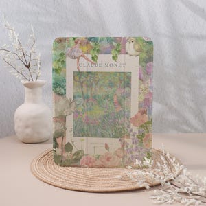 Coque iPad personnalisée Jardin de Monet, cadeau personnalisé， Pour iPad 10.9 10.5 10.2 Air 1/2/3/4/5/6 Pro2015 2018 2021 2022 2024 Mini 1/2/3/4/5/6/7