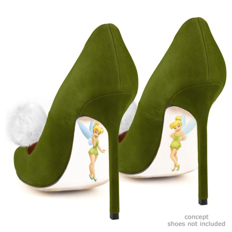 Custom hand painted Tinkerbell and Peter Pan shoes Tinkerbell only