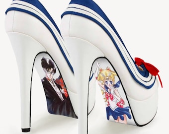 Custom hand painted Sailor Moon heels