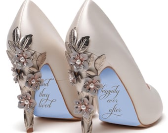 Custom hand painted And They Lived Happily Ever After heels
