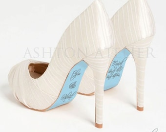 Custom hand painted Name and Wedding Date shoes