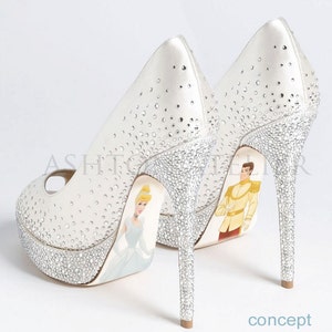 Custom hand painted Cinderella heels