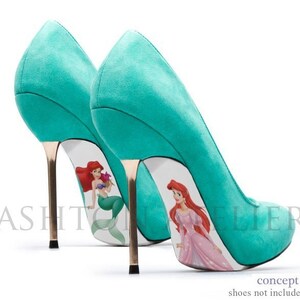 Custom hand painted Little Mermaid pumps Mermaid Ariel & Legs