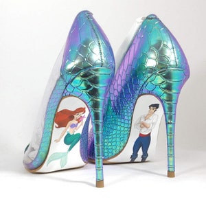 Custom hand painted Little Mermaid pumps image 1