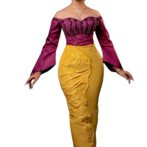 Women&#39;s Clothing for Wedding | African, Nigerian Bridesmaids Dress for Women | Wedding Party Dress | Plus Size, Latest Mermaid Styles
