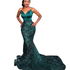 Women&#39;s Clothing | African, Nigerian Bridesmaids Dress for Women | Wedding Party Dress | Plus Size, Latest Mermaid Styles