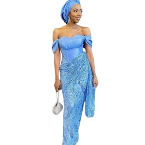Women&#39;s Clothing | African, Nigerian Bridesmaids Dress for Women | Wedding Party Dress | Plus Size, Latest Mermaid Styles