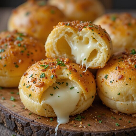 Best Pillsbury Biscuit Garlic Butter Cheese Bombs Recipe – Instant PDF  Download, Easy Pull-Apart Appetizer, Cheesy Snack Favorite