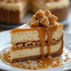 Caramel Apple Cheesecake Recipe PDF | Luxurious Fall Dessert | Creamy, Spiced & Elegant | Instant Download | Printable Holiday Recipe