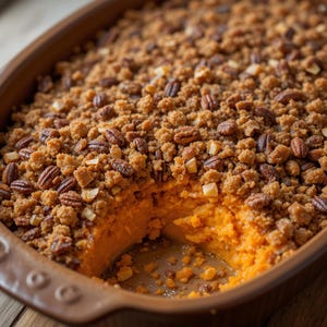 Easy Award-Winning Recipe for Sweet Potato Casserole with Brown Sugar and Pecans | Holiday Side Dish | Instant Digital PDF Download