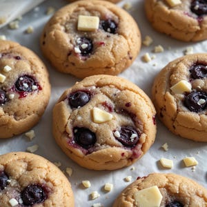 Blueberry Cookies Recipe | Easy Homemade Cookie Recipe | Sweet Dessert Treat | Instant Digital PDF Print Out | Bake at Home