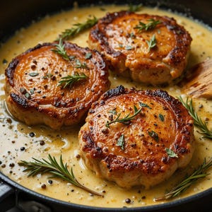 Recette de poulet crémeux au romarin et à la Dijon PDF | Dîner en famille facile | Repas approuvé par les mamans | Téléchargement numérique instantané | Carte de recette imprimable