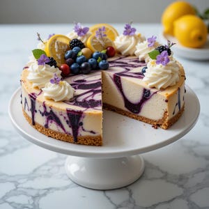 BEST RECIPE for Lemon Blueberry Cheesecake | Instant PDF Download | Creamy, Fruity & Fresh Dessert | Easy Homemade Cheesecake Recipe