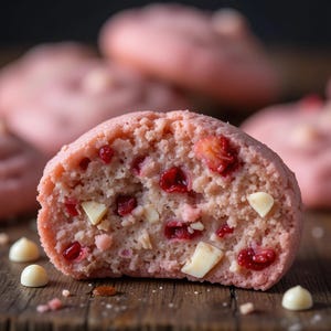 BESTES REZEPT für Erdbeer-Shortcake-Kekse nach Levain-Art | Sofort PDF Download | Dicke Gourmet Drop Cookies | Hausgemachte New Yorker Bäckerei