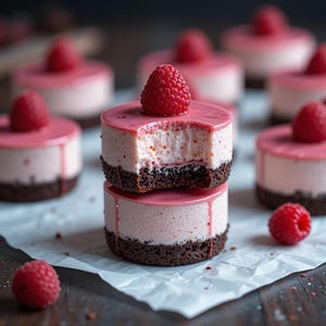 La migliore ricetta per bocconcini di cheesecake al lampone in PDF / Dessert facile senza cottura / Dolcetto preferito dalla famiglia / Download immediato / Scheda ricetta approvata dalla mamma