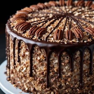 German Chocolate Cake Recipe: Coconut-Pecan Frosting (Instant PDF Download)