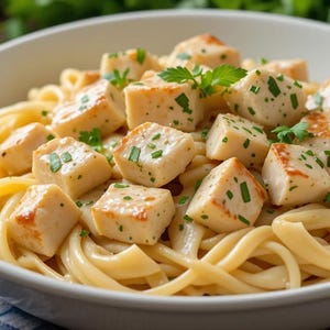 Beste Rezept für cremige Huhn Pilz Fettuccine | Einfaches Familienessen | Sofort-PDF