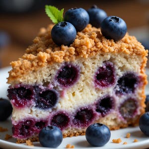 Blaubeer-Sahne-Käse-Kaffee-Kuchen Rezept PDF | Perfekt für Brunch, Duschen, Urlaub | Sofortdownload | Ausdruckbare Frühstückskuchen