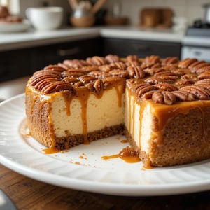 Pecan Pie Cheesecake Recipe PDF | Rich Holiday Dessert | Creamy Cheesecake + Pecan Topping | Instant Digital Download | Printable Recipe