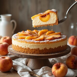 Peach Cobbler Cheesecake Recipe PDF | Easy Gourmet Dessert | Party & Holiday Treat | Instant Download | Printable Homemade Recipe