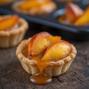 BEST RECIPE für Mini Brown Butter Pfirsich-Törtchen | Sofort PDF Download | Einfaches Sommerdessert | Elegante Leckerbissen | Druckbares Rezept