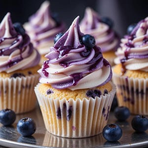 Best White Chocolate Blueberry Cupcakes Recipe | Elegant Berry Dessert | Easy Baking | Instant Digital PDF Download