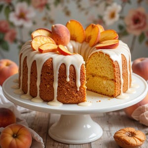 Ricetta della torta di pesche estiva in formato PDF / Dessert di frutta facile e umido / Cottura di pesche fresche / Download digitale istantaneo / Scheda ricetta stampabile