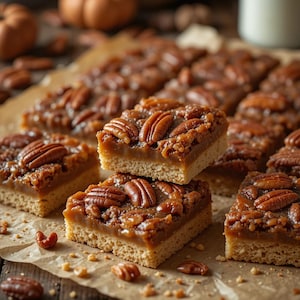 Easy Award-Winning Pecan Pie Bars Recipe | Gourmet Holiday Dessert | Instant Digital PDF Download | Best Southern Treat