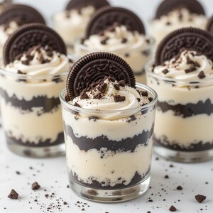 Cookies and Cream Mousse Cups Recipe PDF | No-Bake Dessert | Kid-Friendly Party Treat | Instant Digital Download | Printable Recipe