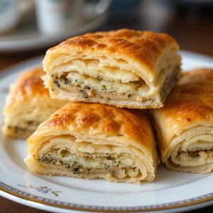 Pâtisserie Börek turque - Garniture au fromage ou aux pommes de terre | casse-croûte fait main pour le petit-déjeuner | Goût frais d&#39;Anatolie (2 pièces par paquet)
