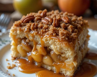 Apple Crisp Coffee Cake Recipe: Cozy Fall Dessert (Instant PDF Download