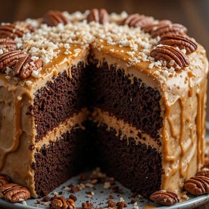 German Chocolate Cake Recipe: Coconut-Pecan Frosting (Instant PDF Download)