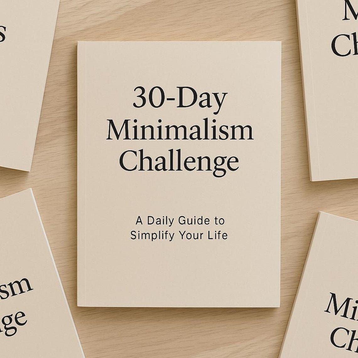 30-day Minimalism Challenge | Printable Minimalist Planner | Daily Declutter Journal | ( PDF ...