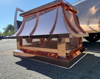 Premium Curved Top Chimney Caps - Aluminum, Copper, or Stainless Steel