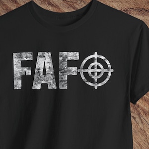 FAFO Graphic T-Shirt: Tactical Military Style, Anime Fandom