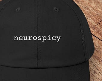 Neurospicy Hat, Baseball Cap for Neurodivergent Pride, ADHD Autism Awareness Dad Cap, Mental Health Gift