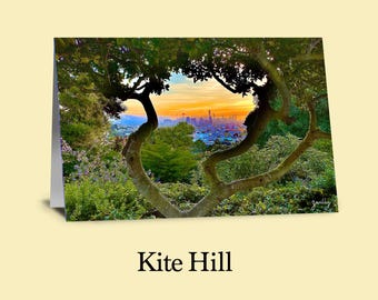 Kite Hill Greeting Card - Single folded blank card