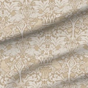 Cascade Roman Shade - Handmade using &quot;William Morris Bunnies Beiges and Tans&quot; Cotton Fabric designed by Shelly Renee - Sold Individually